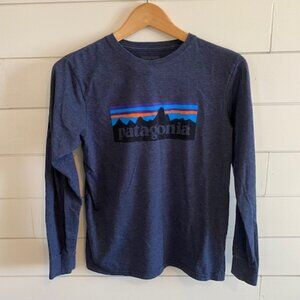 Patagonia Youth Long Sleeve Tee – Navy Blue – Size XL (14)